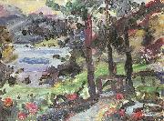 Lovis Corinth Garten am Walchensee Sweden oil painting artist